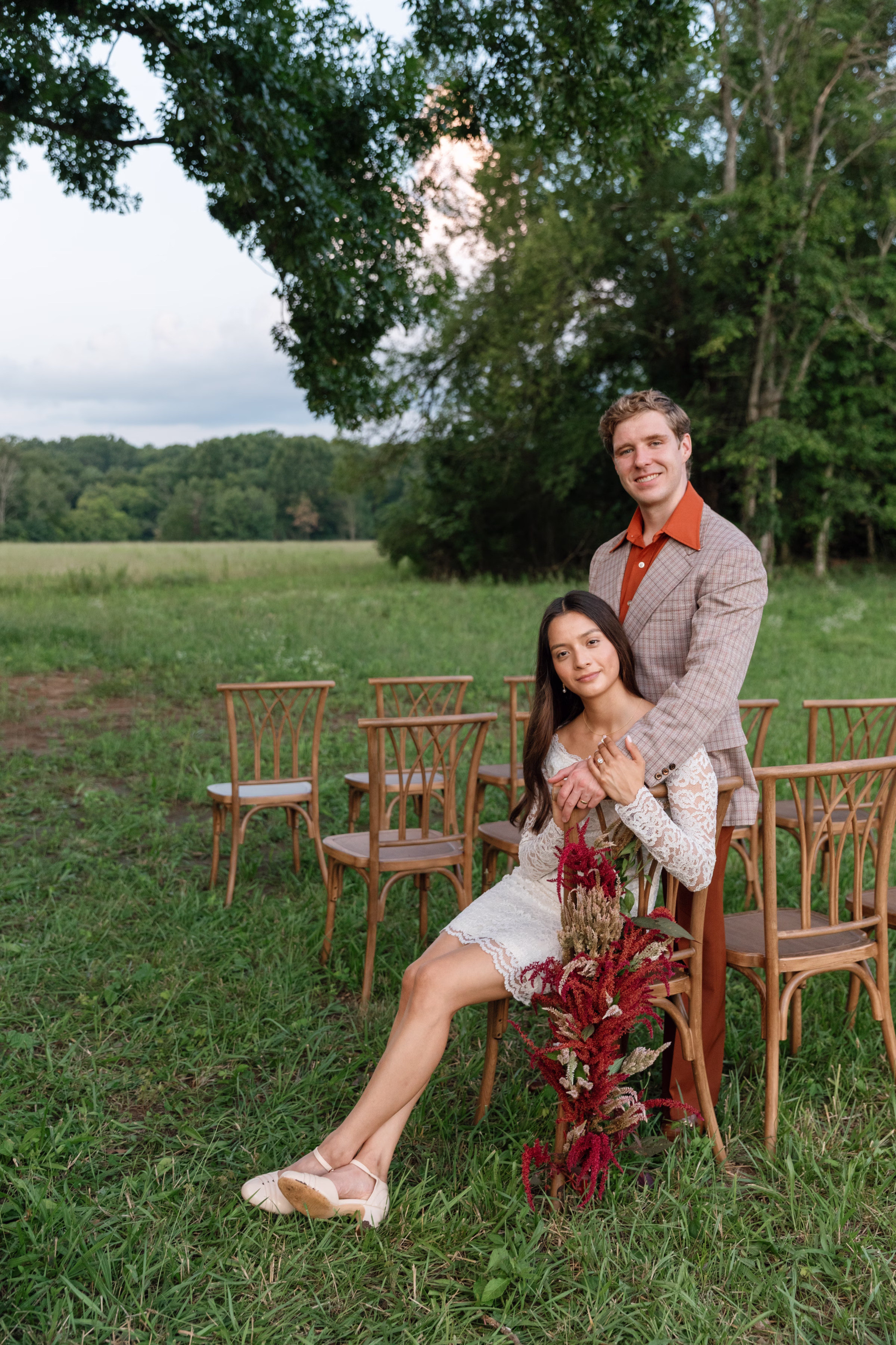 arrington meadows retro wedding inspo newlyweds Darien Photography 037 - Retro Inspired Wedding Editorial at Arrington Meadows Arrington Meadows Retro Wedding Inspiration Nashville Bride Guide